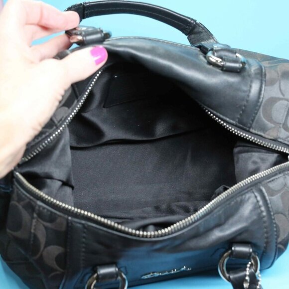 EUC! Coach Signature Black Ashley Satchel - J1261-F19242 - Picture 8 of 10